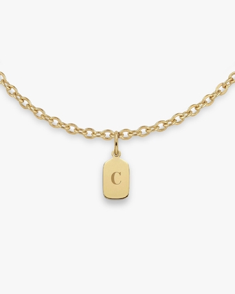 37202276_Initialen ketting - Rechthoek - Goud - 1 st