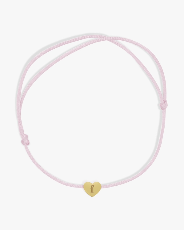 37202304_Koord armband goud - roze - hart