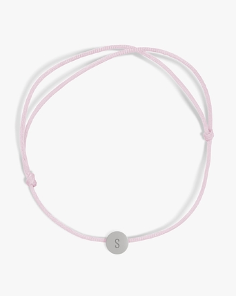 37202310_Koord armband zilver - roze - rond